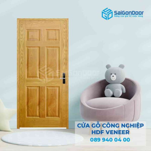 Cửa Gỗ HDF Veneer 6A ash 2
