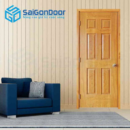 Cửa Gỗ HDF Veneer 6A soi 2