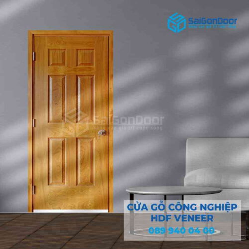 Cửa Gỗ HDF Veneer 6A soi 2