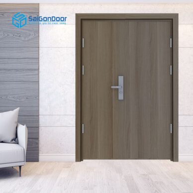 Cửa gỗ công nghiệp MBC dùng làm cửa đi lại cho các căn hộ chung cư cao cấp