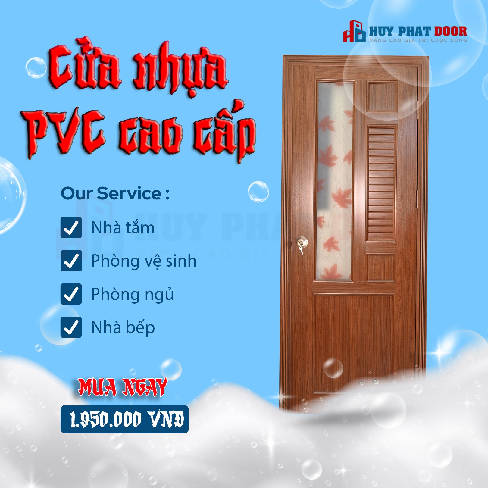 THAM KHẢO BÁO GIÁ CỬA NHỰA NHÀ VỆ SINH HUYPHATDOOR CHÍNH HÃNG